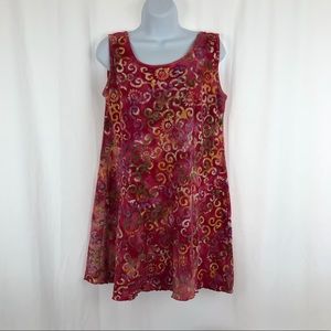 Bermuda Trader ‘batik’ Cotton knit dress L